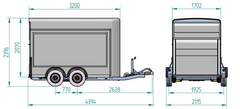 Kastenanhänger DEBON C500 ROAD Leergewicht: 625 kg