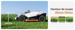 Mammotion LUBA 3 AWD 1500 Mähroboter mit Begrenzungsdraht, 360°-LiDAR + Dual-Kamera-KI-Sicht, bis zu 1500 m², 80 % Steigung, 4G-Modul, App
