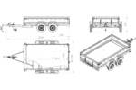 Zweiachsiger Anhänger 264×150 EXPERT 2615/2 – zulässiges Gesamtgewicht 750 kg