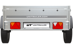 Uni Trailer Garden Trailer – Einachsiger PKW-Anhänger, 230 x 125 cm, mit fester Deichsel, 500/750 kg
