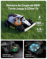 Mammotion LUBA mini AWD 800 EU: Mähroboter für Steigungen bis zu 80 %