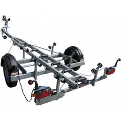 Mecanorem-Anhänger für Motorboote, zulässiges Gesamtgewicht 1500 kg, Leergewicht 390 kg, Länge 5,50 m, Breite 2 m