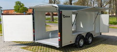 KASTENANHÄNGER ROADSTER 900 mit zweiter Seitentür und elektrischer Winde DWN 1000HD