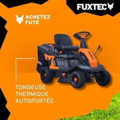 FUXTEC FX-RMR66 Aufsitzmäher, 6 PS Rasentraktor, 66 cm Schnittbreite, 150 l Grasfangkorb, Schnitthöhe