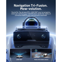 Mammotion LUBA 3 AWD 1500 Mähroboter mit Begrenzungsdraht, 360°-LiDAR + Dual-Kamera-KI-Sicht, bis zu 1500 m², 80 % Steigung, 4G-Modul, App