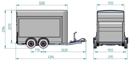 Kastenanhänger DEBON C500 ROAD Leergewicht: 625 kg