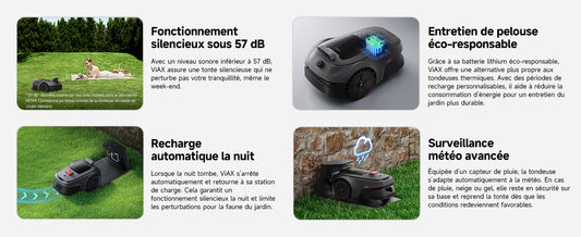 MOVA ViAX 500 EU – Mähroboter für Rasenflächen bis zu 500 m², AI UltraEyes™ 2.0 360° LiDAR, 3D-Kartierung, Mehrzonenmodus, U-förmiger Fahrweg, Geländetauglich