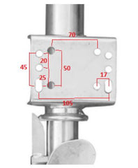 Automatisches Stützrad, 60 mm, für Anhänger