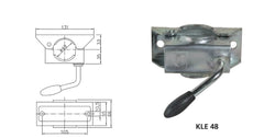 Stützrad, Durchmesser 48, ST 48-200 VB, mit 48-mm-Schelle von Winterhoff