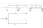 Uni Trailer Garden Trailer – Einachsiger PKW-Anhänger, 230 x 125 cm, mit fester Deichsel, 500/750 kg