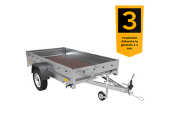 Uni Trailer Garden Trailer – Einachsiger PKW-Anhänger, 230 x 125 cm, mit fester Deichsel, 500/750 kg