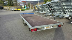 LIDER 44660 Pritschenanhänger, 3500 kg zulässiges Gesamtgewicht, 5 m Länge + Rampen + Stützbeine + Seilwinde