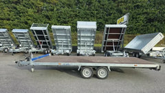 LIDER 44660 Pritschenanhänger, 3500 kg zulässiges Gesamtgewicht, 5 m Länge + Rampen + Stützbeine + Seilwinde