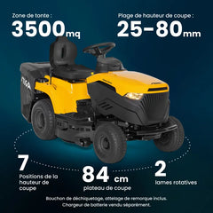 STIGA Estate 384 M Aufsitzmäher – 414 cm³ – 84 cm Schnittbreite – 200 l Grasfangkorb + Mulchfunktion