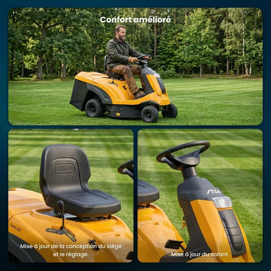STIGA Combi 372 Aufsitzmäher – 414 cm³ – 72 cm – Hydrostatischer Antrieb