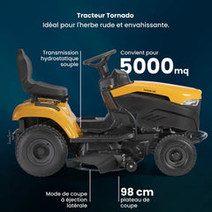 STIGA Tornado 398 Gartentraktor – 432 cm³ – 98 cm – Seitenauswurf