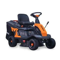 FUXTEC FX-RMR66 Aufsitzmäher, 6 PS Rasentraktor, 66 cm Schnittbreite, 150 l Grasfangkorb, Schnitthöhe