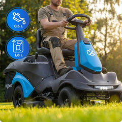 Rasentraktor – HEXWELT – 66 cm – 150 l – 224 cm³ – 5 Geschwindigkeiten – Seitenauswurf und Mulchfunktion – LED